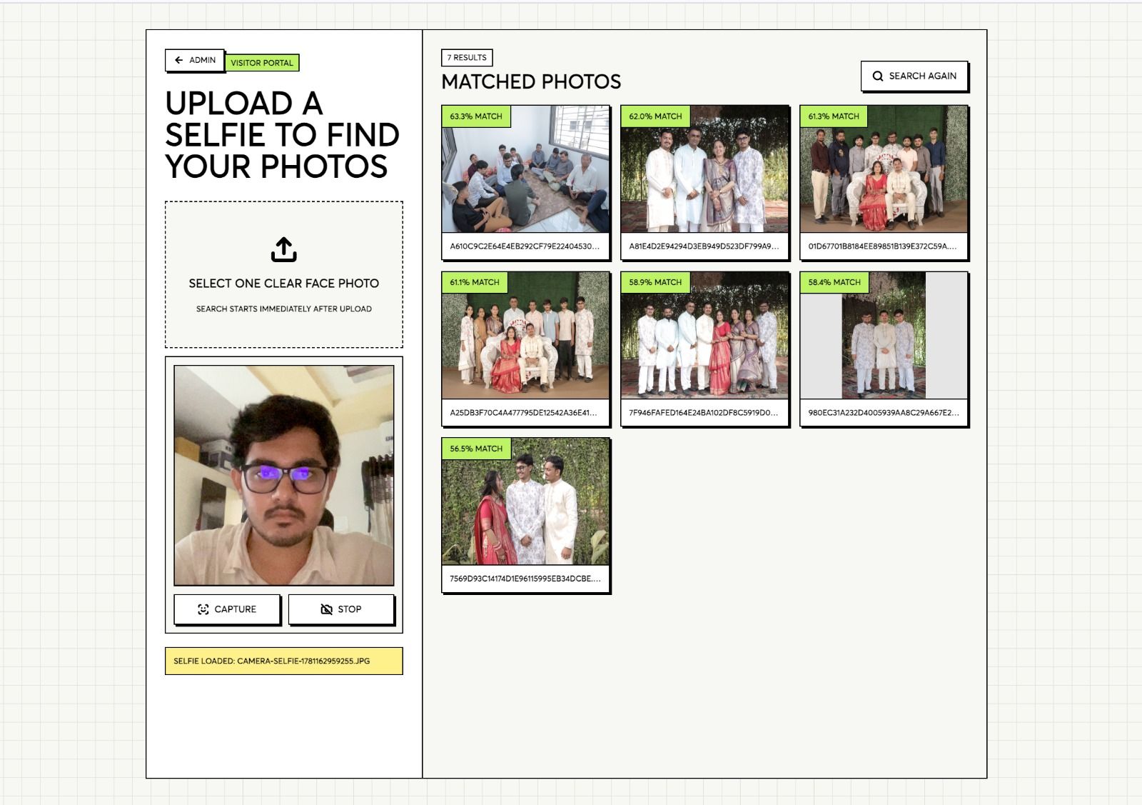 Wed-IMG-Finder — Wedding Photo Finder